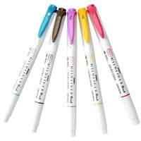 Zebra Pens - Mildliners - Brush Pen Set - Warm